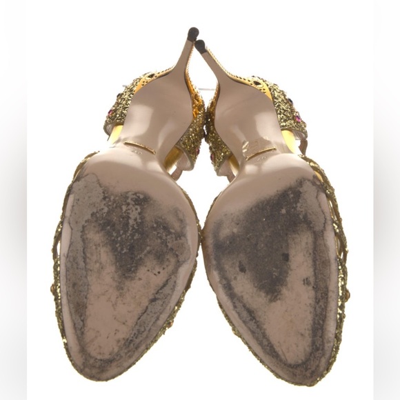 Gucci Polignac Feline Glitter Heels - Picture 4 of 5